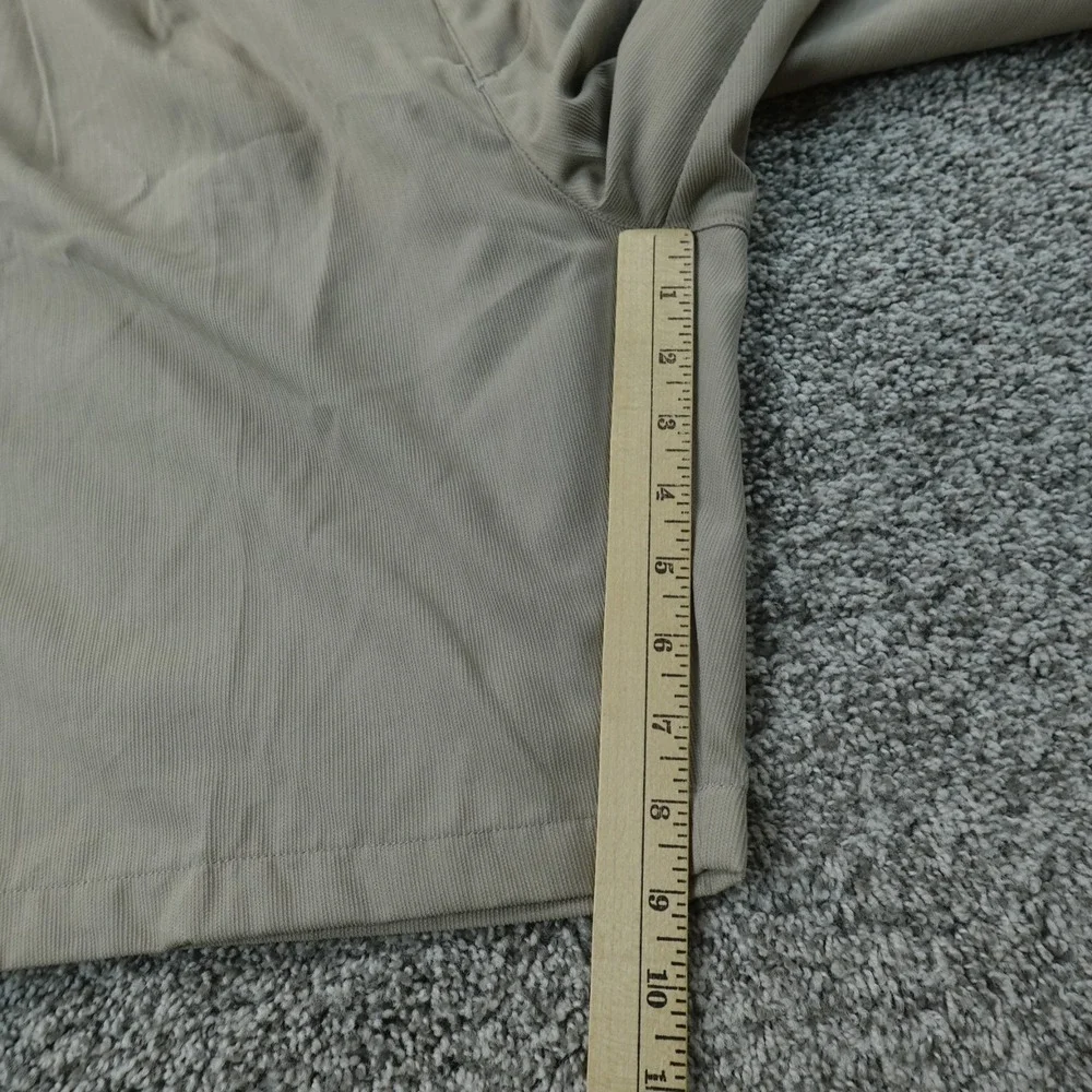 VTG Nike Shorts Mens 34 Beige Tan Brown Khaki Dri Fit Golf Pleated Swoosh Y2K